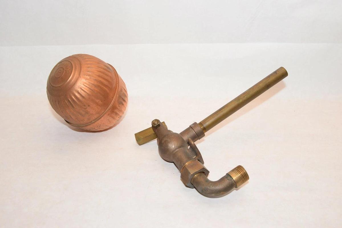 (New) FEDERAL 1/2" Brass Copper Float Ball Valve *Missing Rod for Float Ball*