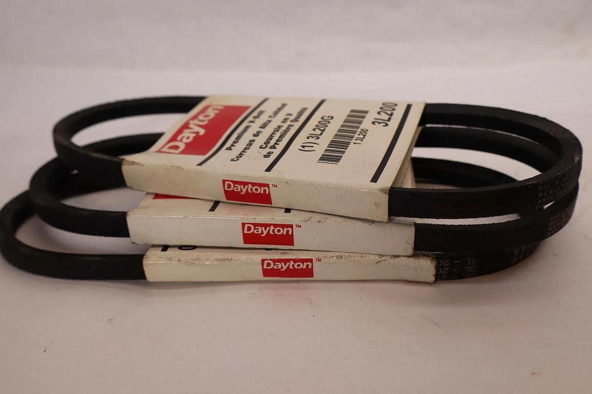(NEW - Lot of 3) DAYTON 3L200G Premium V-Belt