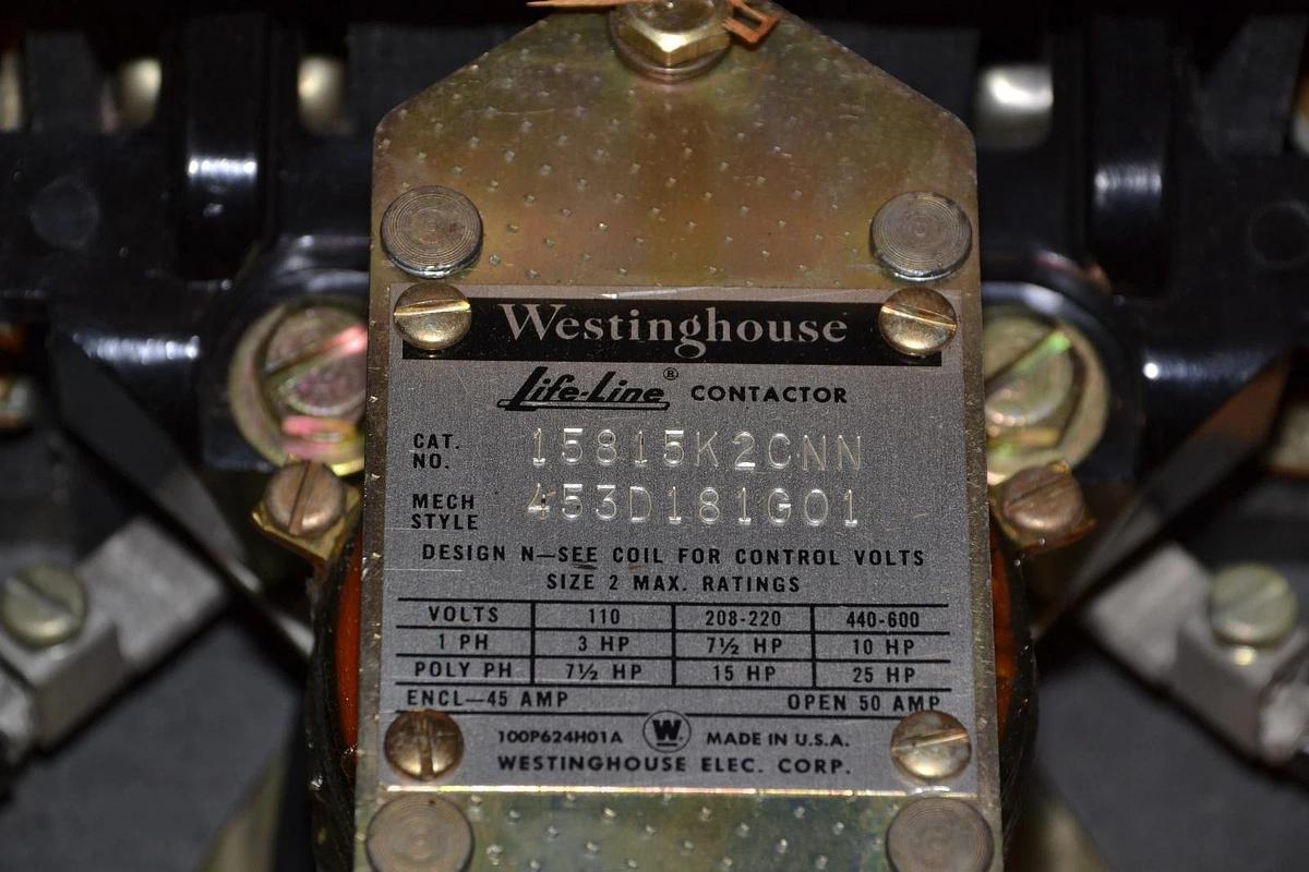 (New) WESTINGHOUSE 15815K2CNNA 15815K2CNN A 7.5HP 3 P 110V LIFE-LINE STARTER