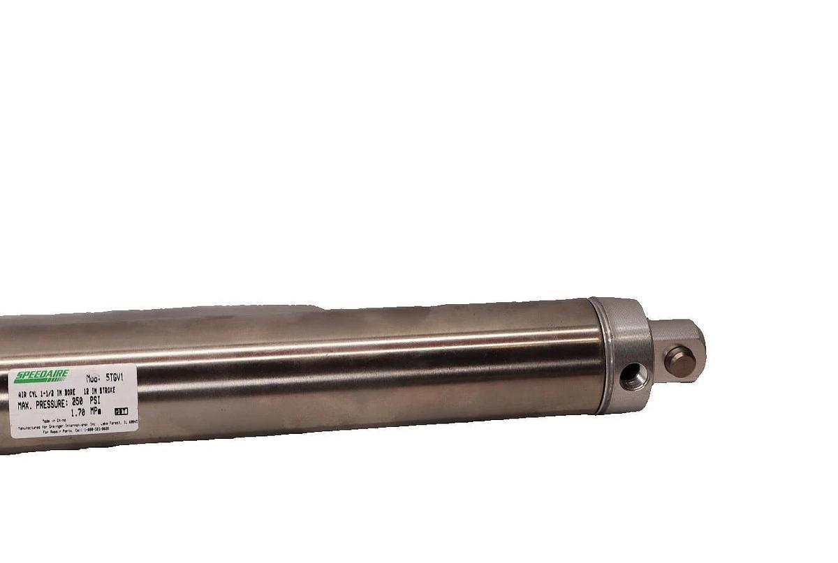 (NEW) SPEEDAIRE 5TGV1 1-1/2" Bore  250psi 1.70MPa 12" Stroke Pneumatic Cylinder