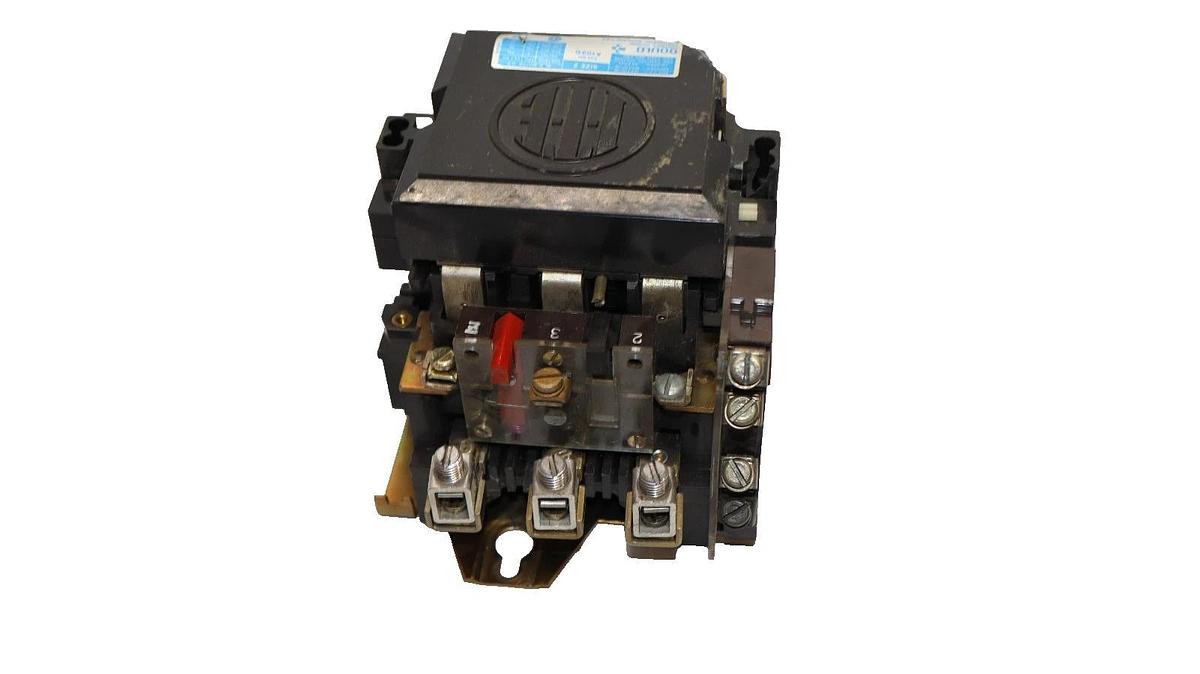 Used Gould A103D Size 2 Contactor With F10N0CL Auxiliary Contact *Chipped*