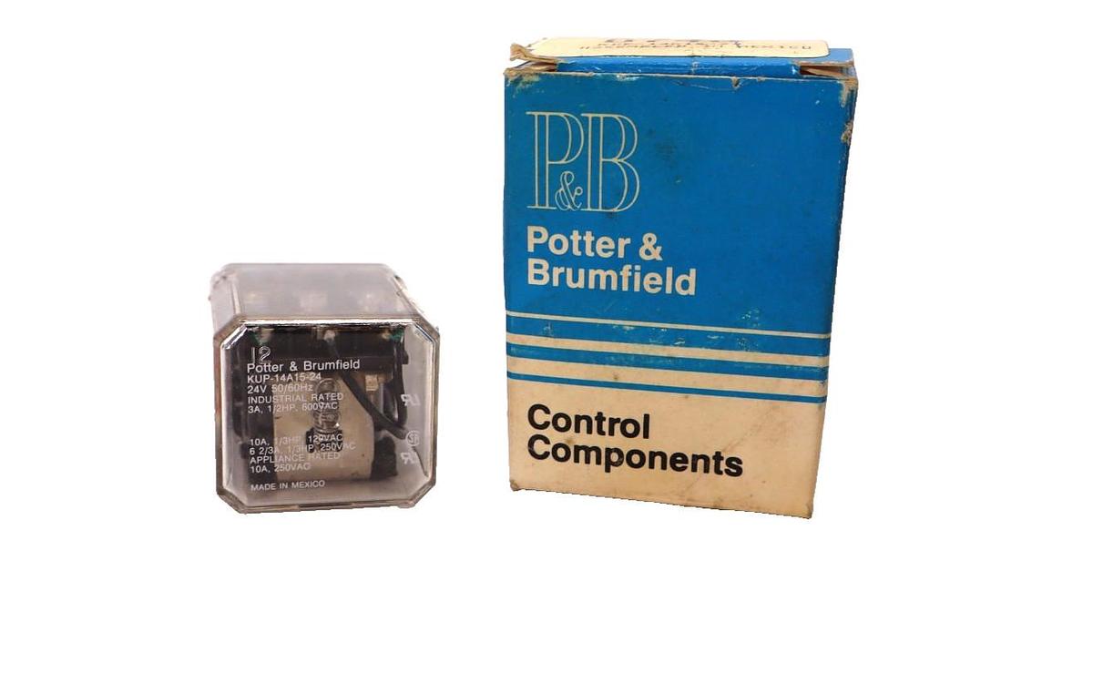 Potter & Brumfield 24V Relay KUP-14A15-24 , KUP14A1524 (New)