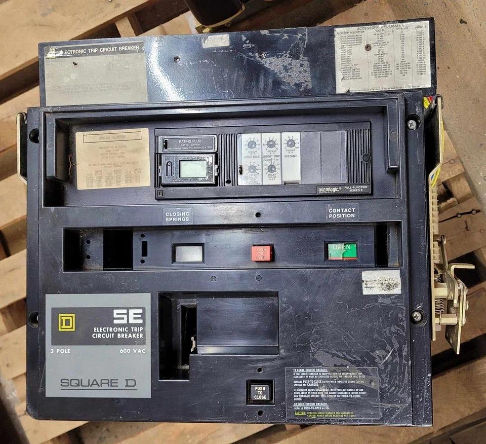 Used Square D SE Breaker 3000A 3000 Amp SEF363000LS 600v 3 Pole *As-is, READ*