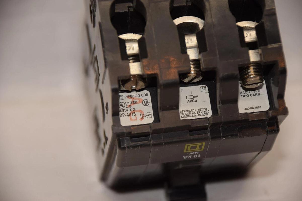 Square D Breaker DP-4075 HACR QOB 50A 50 Amp 3 Pole 3P 240v (New, no box)