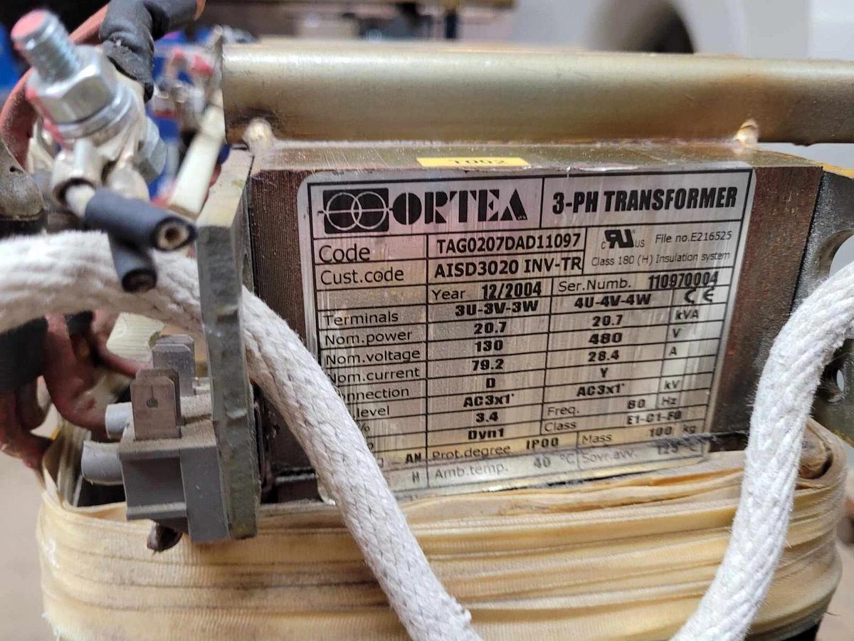 Used ORTEA 3ph Transformer TAG0207DAD11097 20.7kva 20.7 KVA 480v