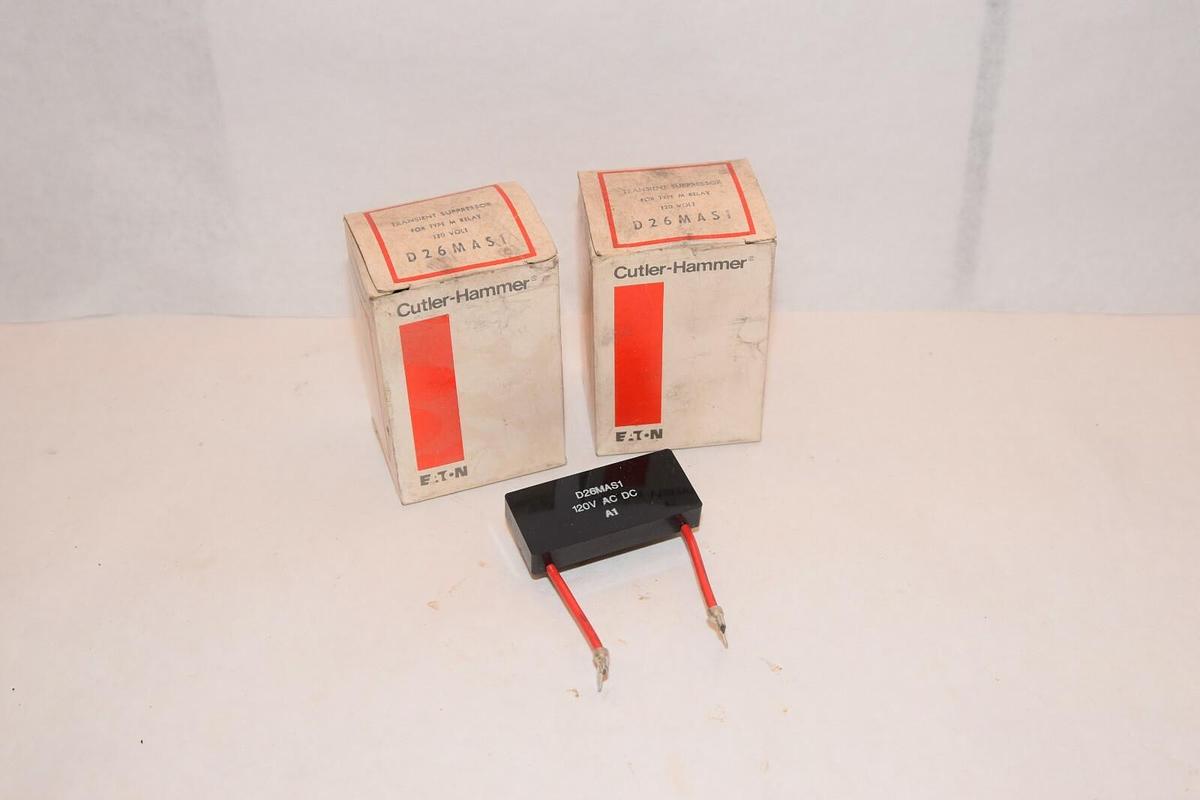 (NEW - Lot of 2) CUTLER HAMMER D26MAS1 120VacTransient Suppressor