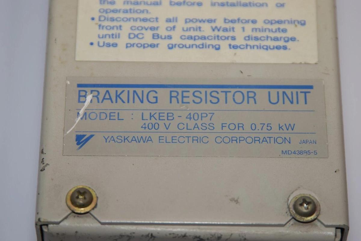 (NEW) YASKAWA ELECTRIC LKEB-40P7 400V Braking Resistor Unit