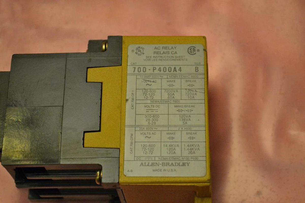 Used Allen Bradley AC Relay 600V 700S-P310A1  700SP310A1