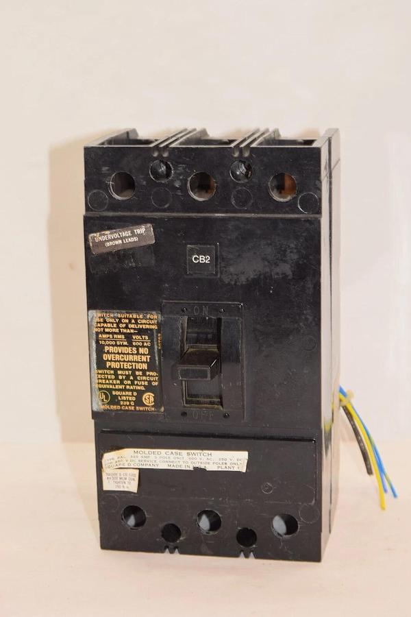 Used SQUARE D KAF360001616 225A 225 Amp 3P 600V Circuit Breaker