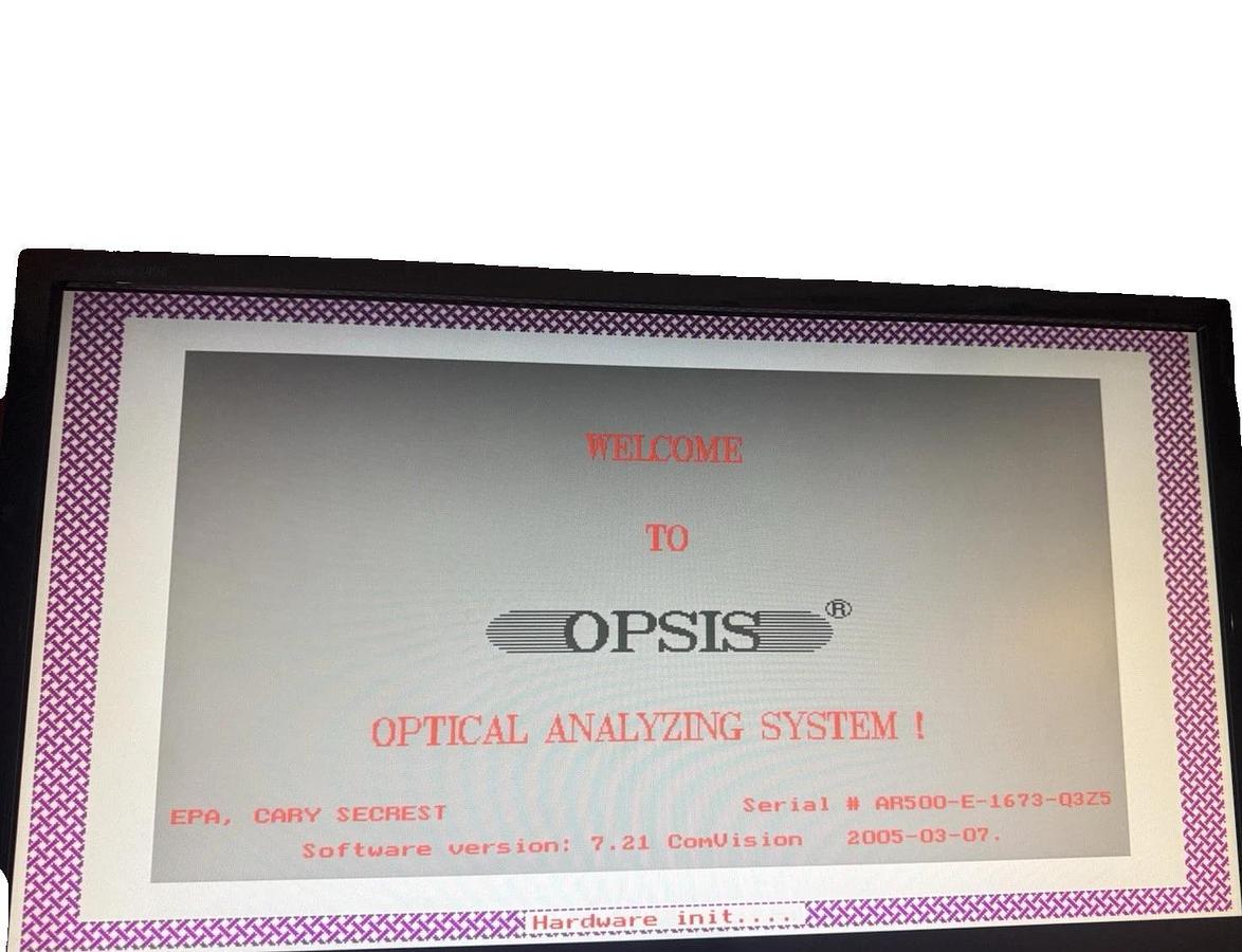 Used Opsis AR500 Particle Detection System -E-1673 AR500-E-1673 AR500E1673