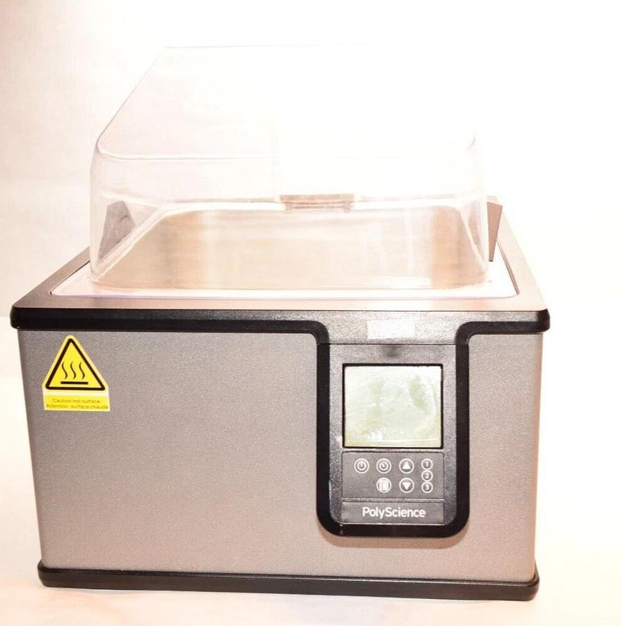 Used PolyScience WB10 10L 10 Liter General Purpose Digital Water Bath 120VAC 8.6A Lid
