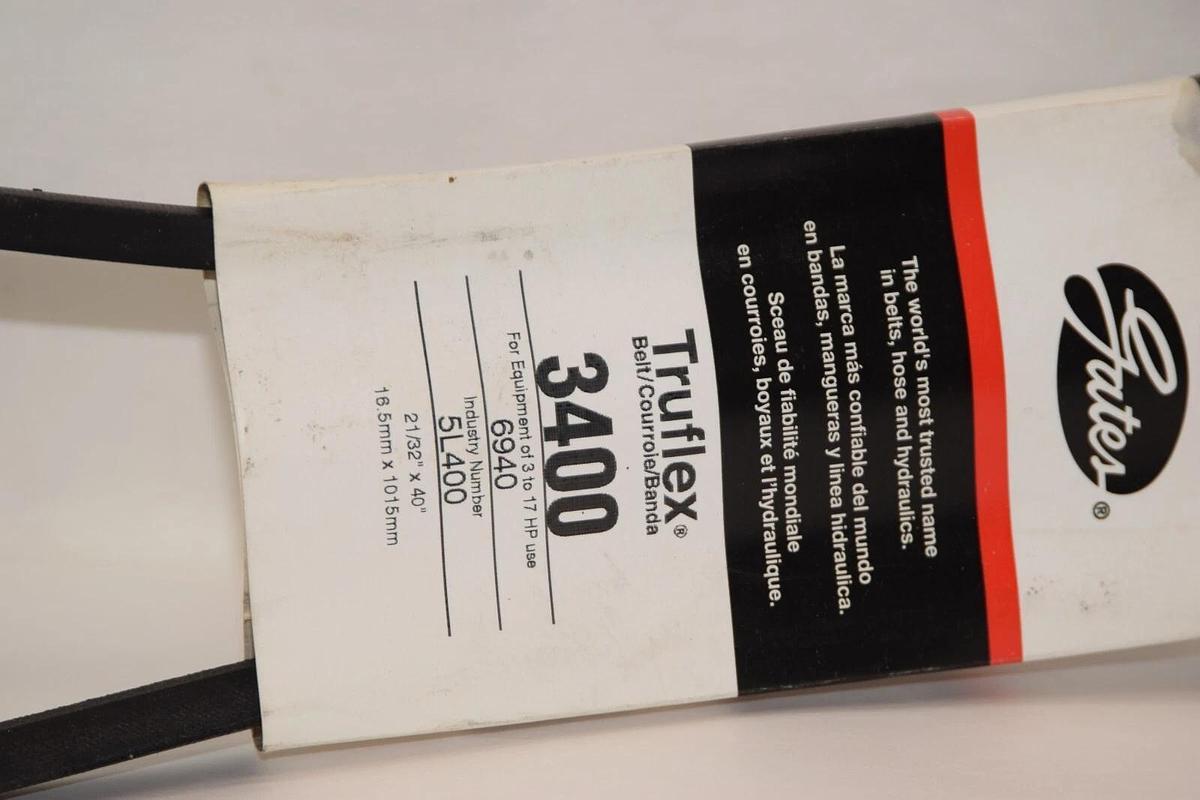 (NEW) GATES 3400 5L400 21/32" x 40" Truflex V-Belt