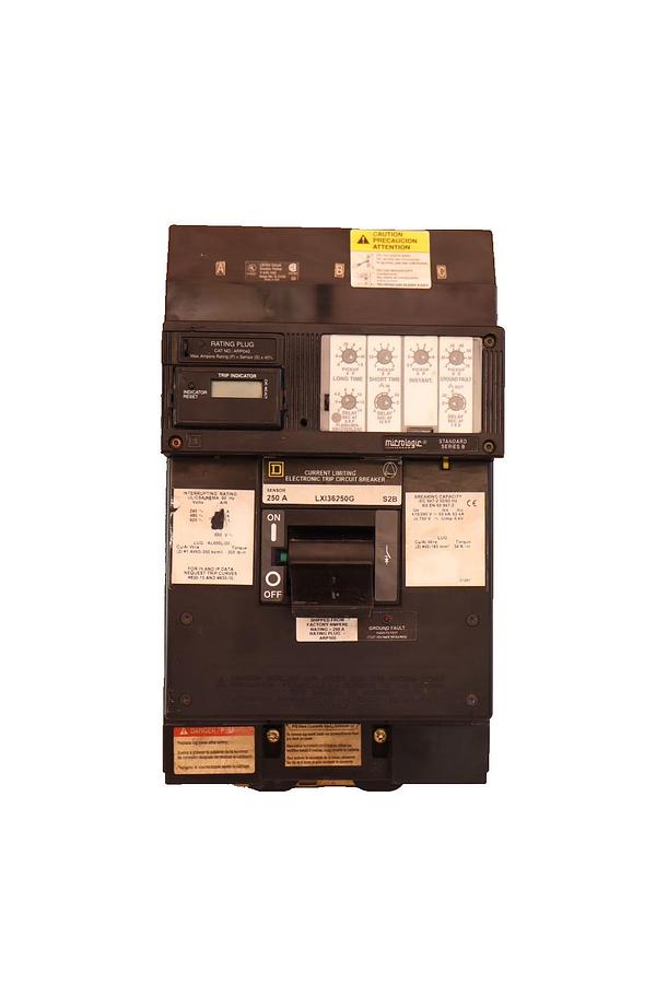 Used Square D Breaker 250A 250 Amp LXI36250G ARP040 Micrologic SerB Ground Fault
