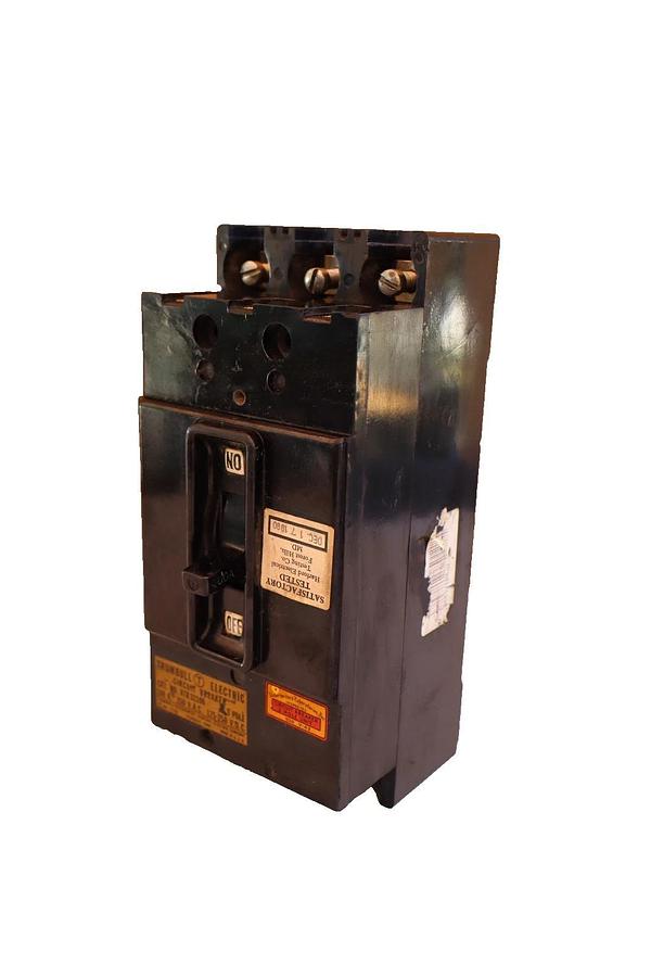 Used Trumbell 100Amp Circuit Breaker ATB32100 125-250VDC 250VAC 3 Pole USA