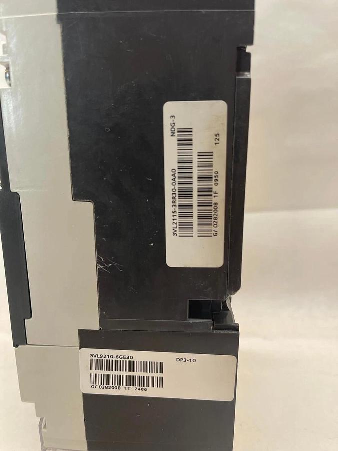 Used SIEMENS HDGA 3vl2110-2ge33-0aa0 CIRCUIT BREAKER 600V 100 Amp 100 A HDX3P100