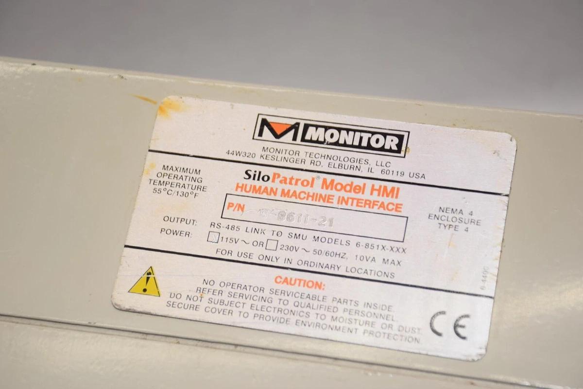 Used MONITOR 6-8611-21 115V Type 4 SiloPatrol Inventory Monitoring System