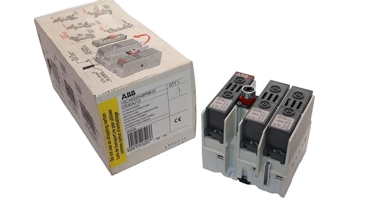 ABB OS 30AJ12 , OS30AJ12 30A 3 Pole General Purpose Fuse Switch (New)