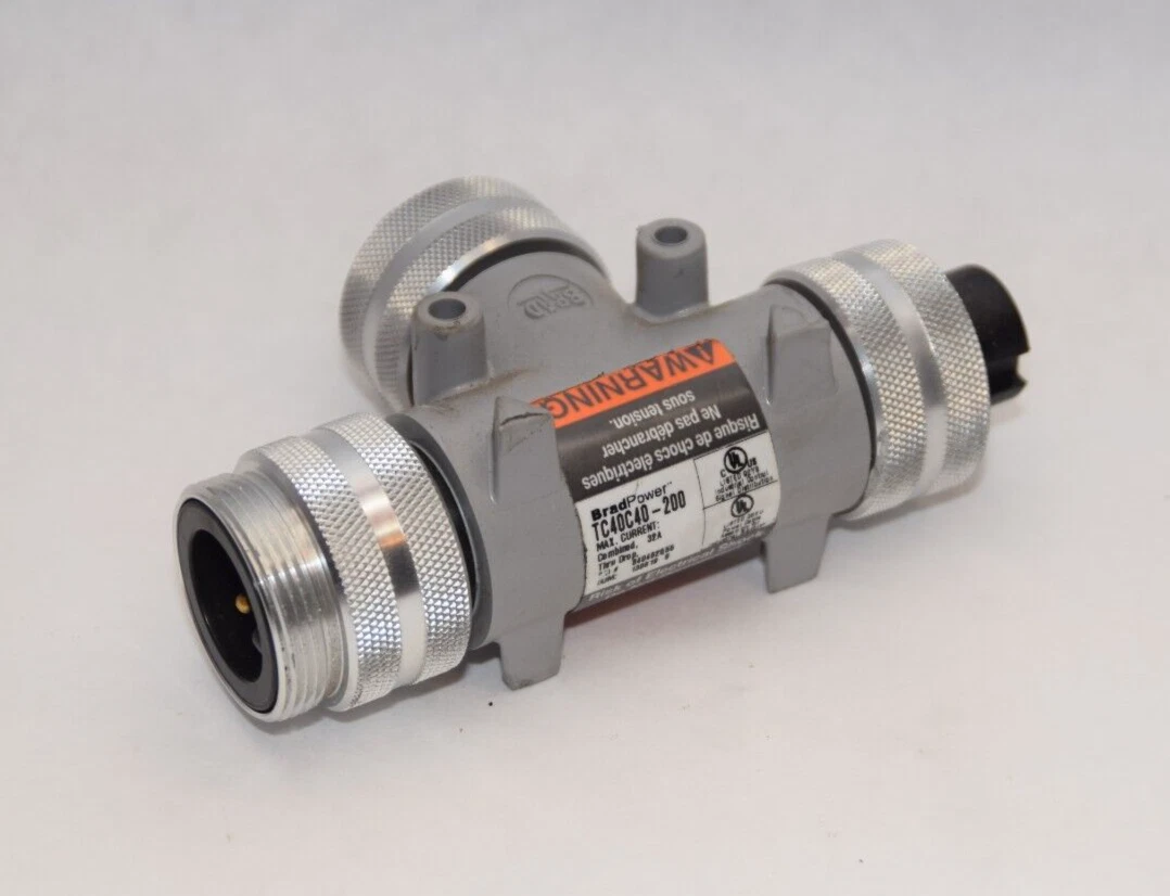 Used BRAD POWER TC40C40-200 32A Quick Connect Tee Assembly
