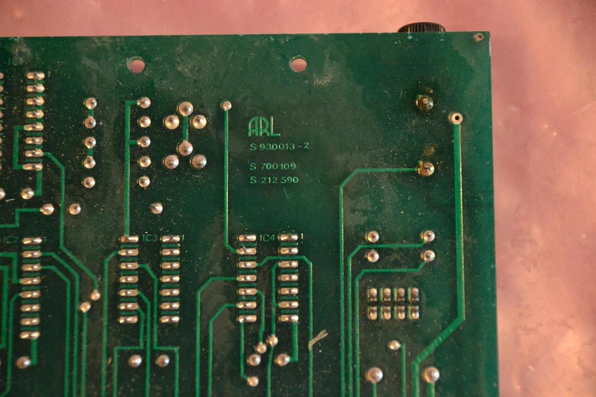 Used ARL CHARMILLES PRINT ELEC CIRCUIT BOARD CARD S 930013-2S 700109 S212 590