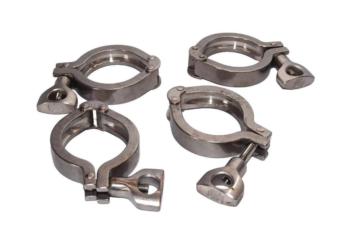 Tri-Clover 2-1/2" 304 Stainless Steel Sanitary Clamp (New - Lot of 4)
