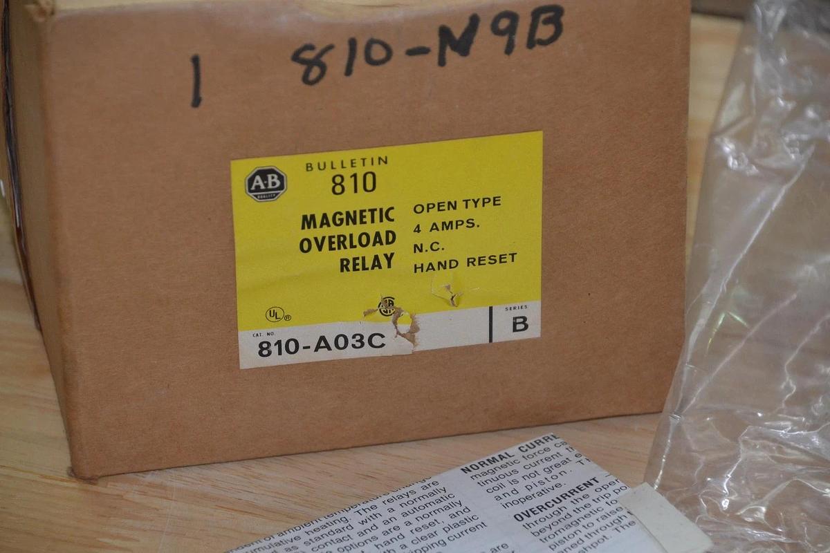 Allen Bradley Overload Relay 810-A03C 810 A03C 810A03C 600V 600 V NEW