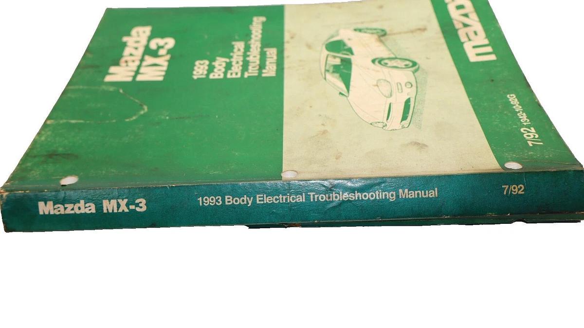 Used MAZDA MX-3 1993 Body Electrical Troubleshooting Manual