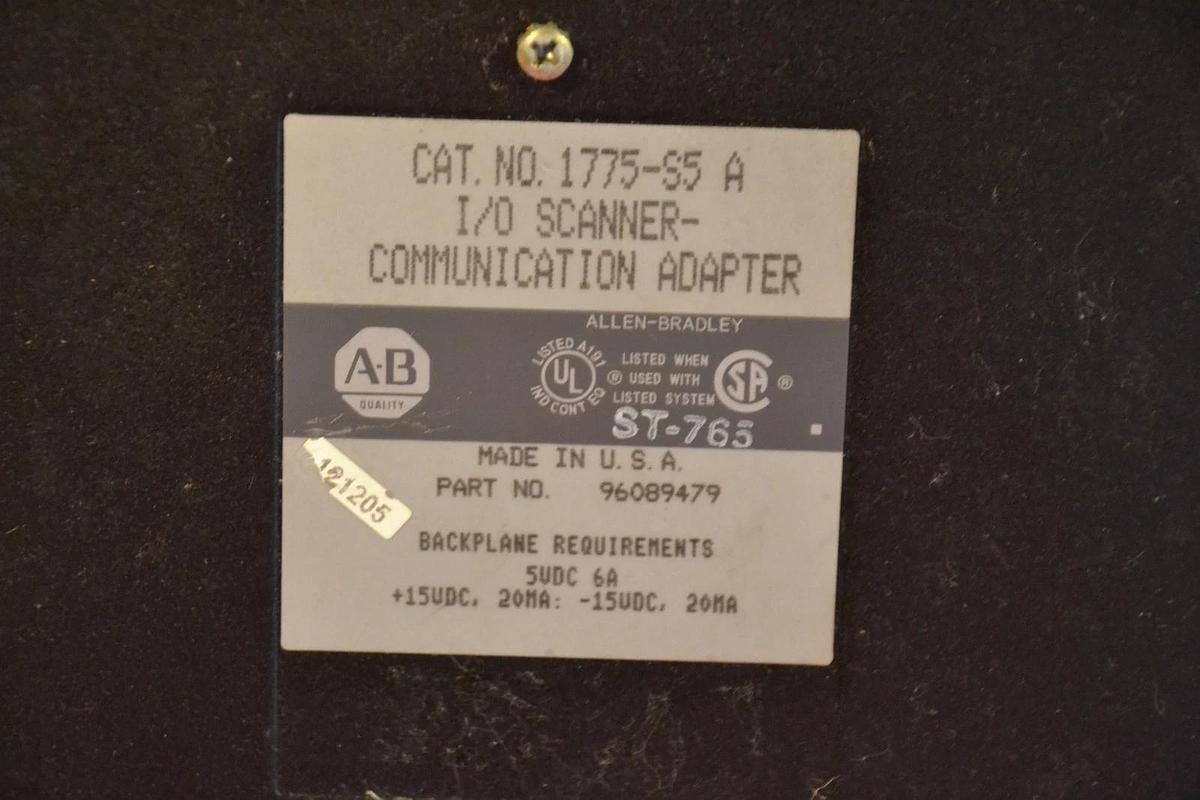 Used ALLEN BRADLEY I/O SCANNER COMMUNICATION ADAPTER 1775-S5 A 1775 S5 1775-S5A