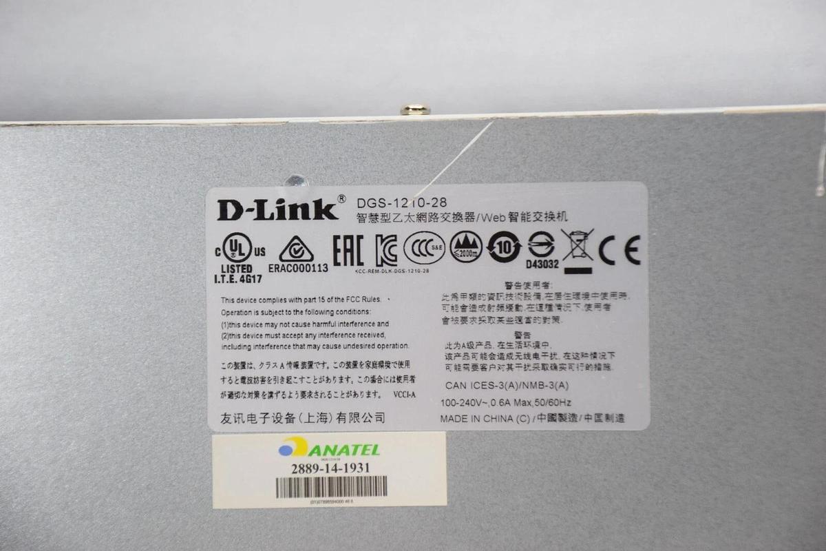 Used D-LINK DGS-1210-28 100-240V 0.6A Web Smart Switch