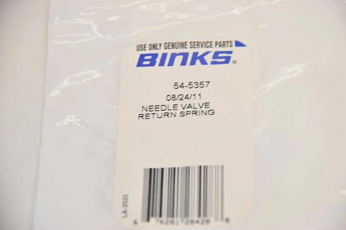 (NEW) BINKS 545357 Needle Valve Return Spring
