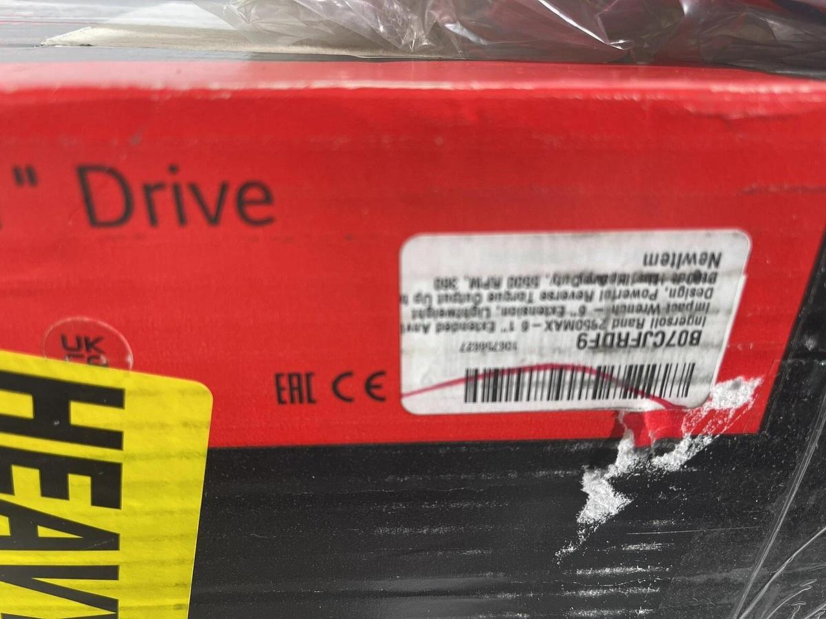 Used INGERSOLL RAND 2850MAX-6  1in Drive D-Handle Air Impact 2100 Ft./Lbs. Torque 6" 663023139647