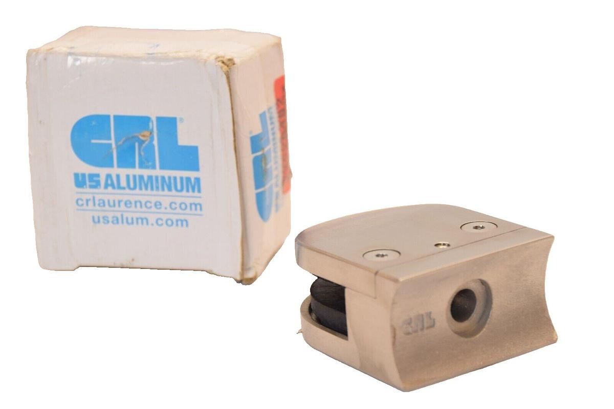 (NEW) CRL Z312 BS , Z312BS Brushed Stainless Round 2" Radius Base Clamp