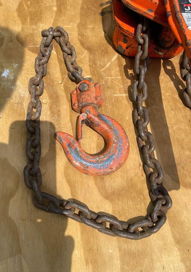 Used JET 3 Ton MiniMite Puller Leaver Chain Hoist Come Along 6,000lb MM355 15ft chain