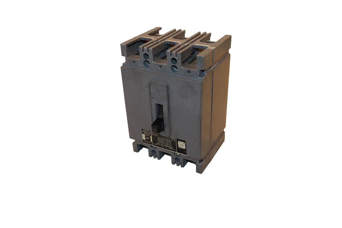 Used Westinghouse Circuit Breaker 100A 100Amp HFB3100 600VAC 3-Pole