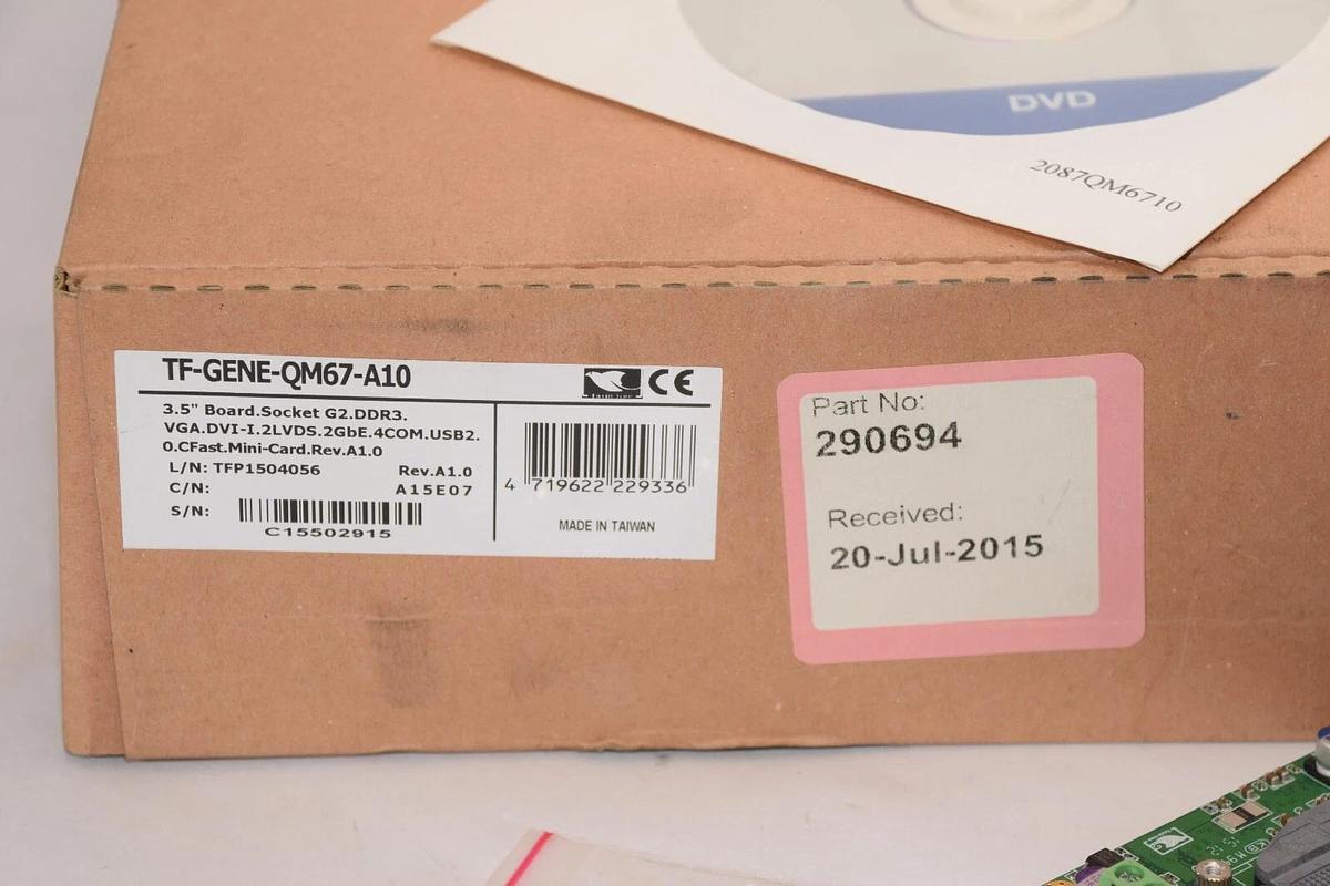 (NEW) AAEON TF-GENE-QM67-A10 , 290694 3.5" Board Socket G2.DDR3