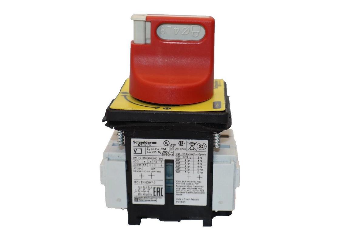 Used Schneider Electric IEC / EN 60947-3 , 32A 690V 50/60Hz Square Load Break Switch