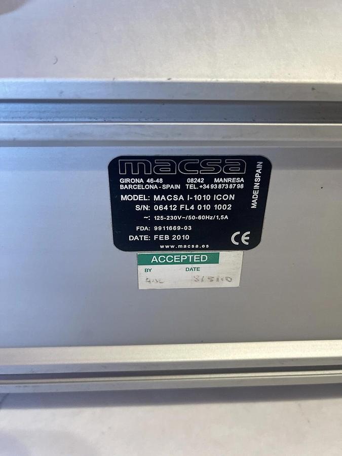 Used MACSA I-1010 ICON Print Head Laser Coder