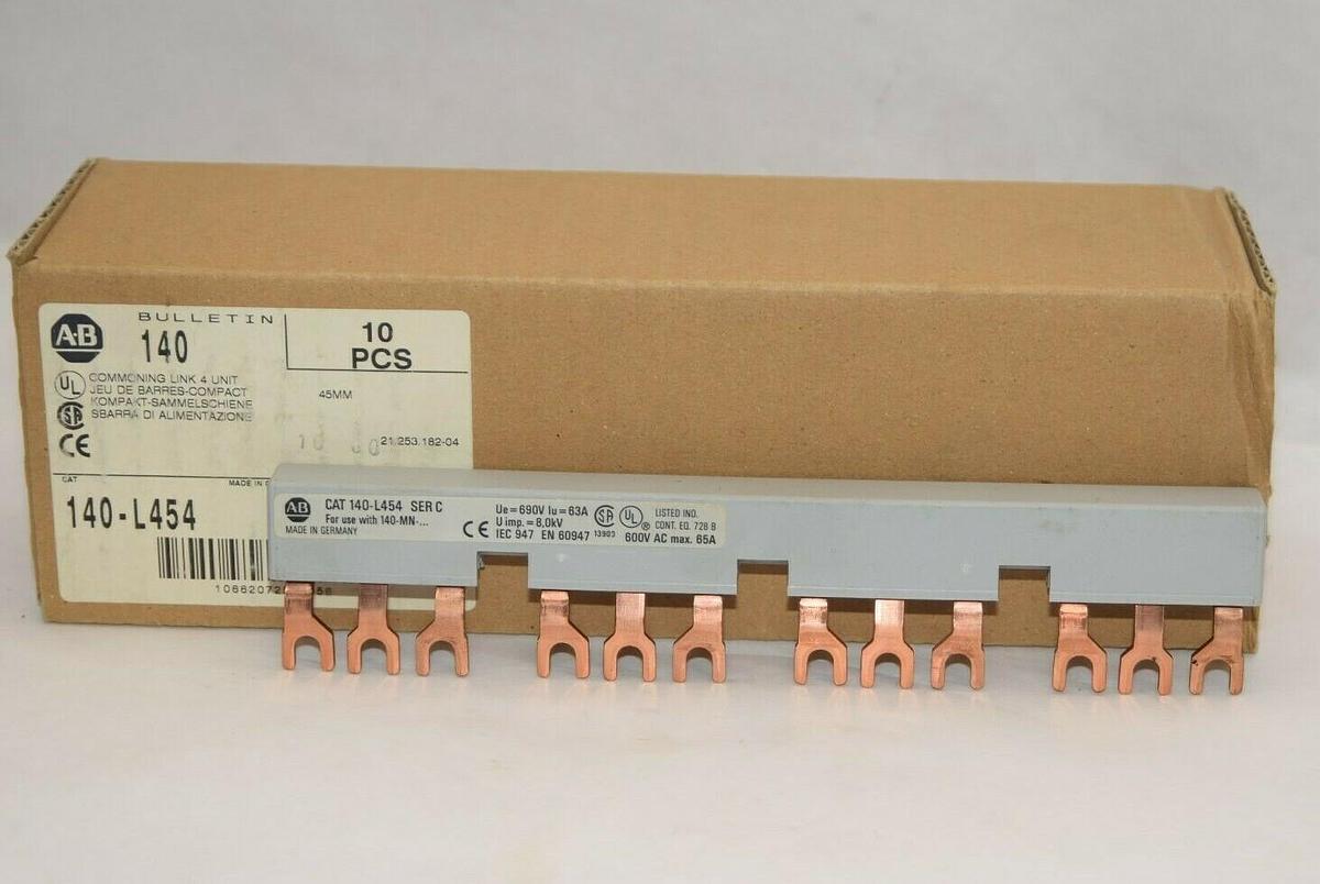 (NEW - Box of 10) ALLEN BRADLEY 140-L454 140L454 Ser C  Commoning Terminal Link