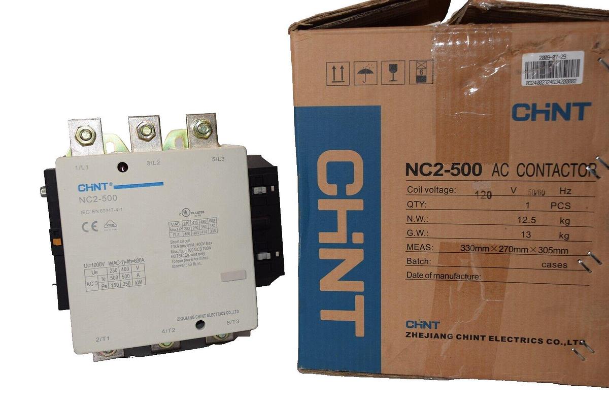 (NEW) CHINT NC2-500 , NC2500 NC2500 120V 50/60Hz AC Contactor