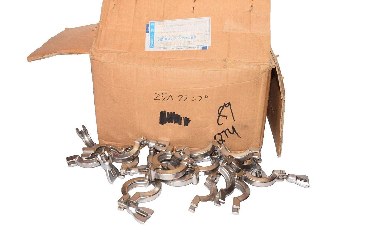 (NEW - Box of 89) TOYO 13MHHM 1.5" Stainless Steel Sanitary Clamp Fitting