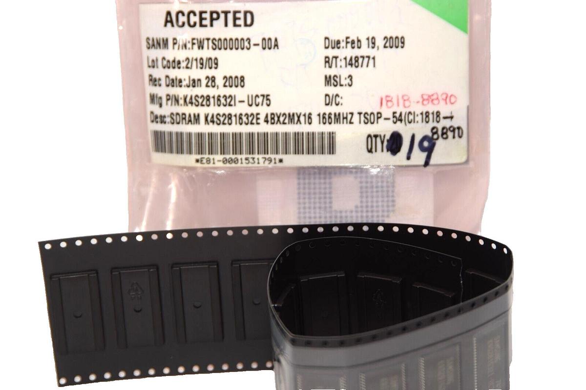 (NEW -Lot 19) SAMSUNG K4S281632I-UC75 , SDRAM