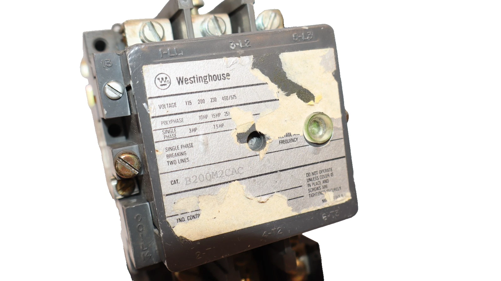 Used Westinghouse Starter B200M2CAC FH57 Size 2 115V 45 A Coil 120V