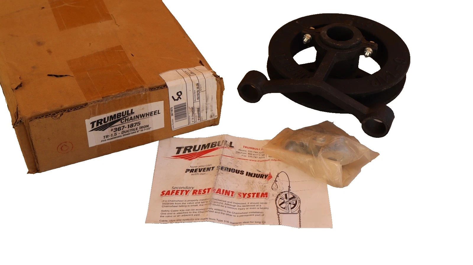 Trumbull Chainwheel Handwheel Ductile Iron TR-1.5 6" - 7-1/2" 6-7-1/2 (New)