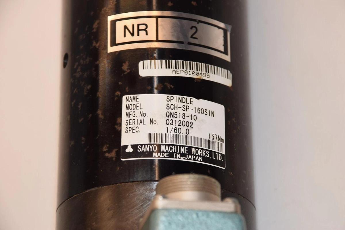 Used SANYO MACHINE WORKS SCH-SP-160S1N Spindle High Performance Nutrunner