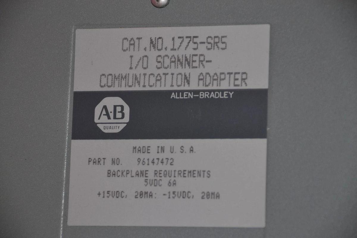 Refurbished Allen Bradley 1775-SR5 I/O Scanner-Communication Adapter Module