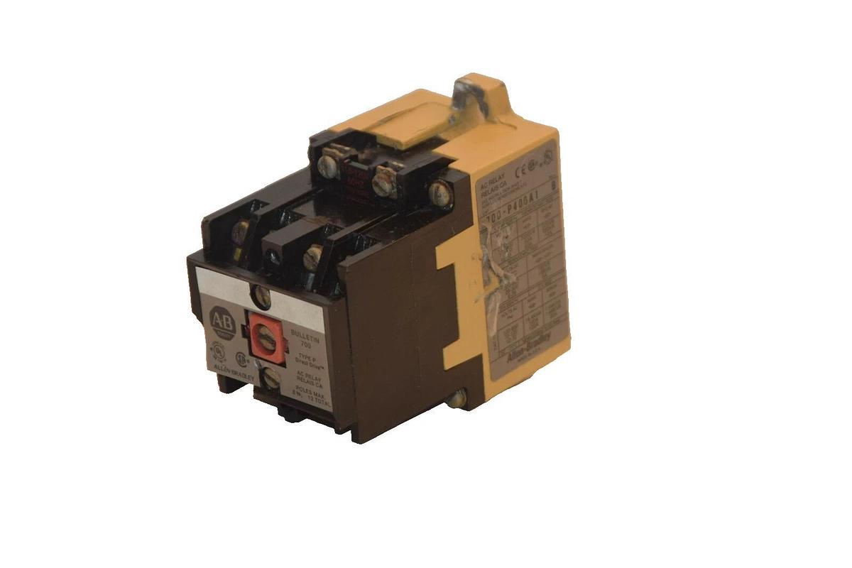 Used Allen Bradley Control Relay 700-P400A1 700P400A1 Type P 115-120V Coil