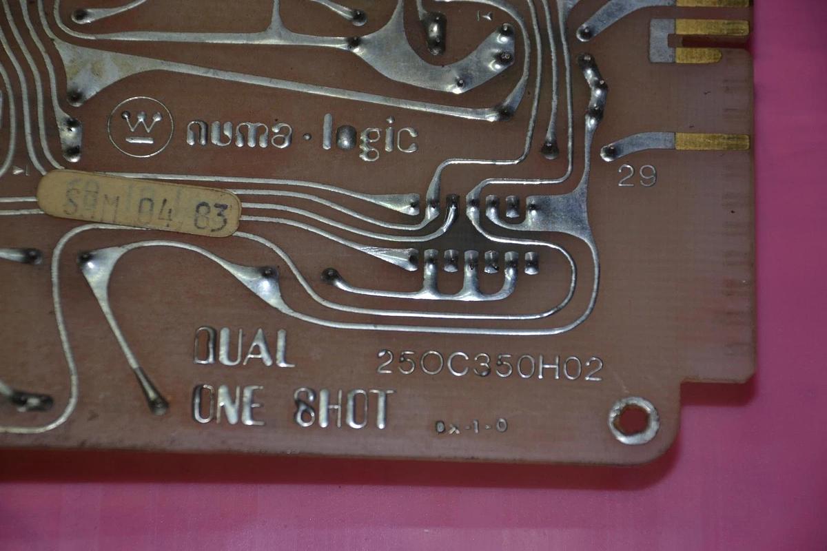 Used WESTINGHOUSE NUMA LOGIC NL-350 DUAL ADJ SINGLE SHOT PC BOARD