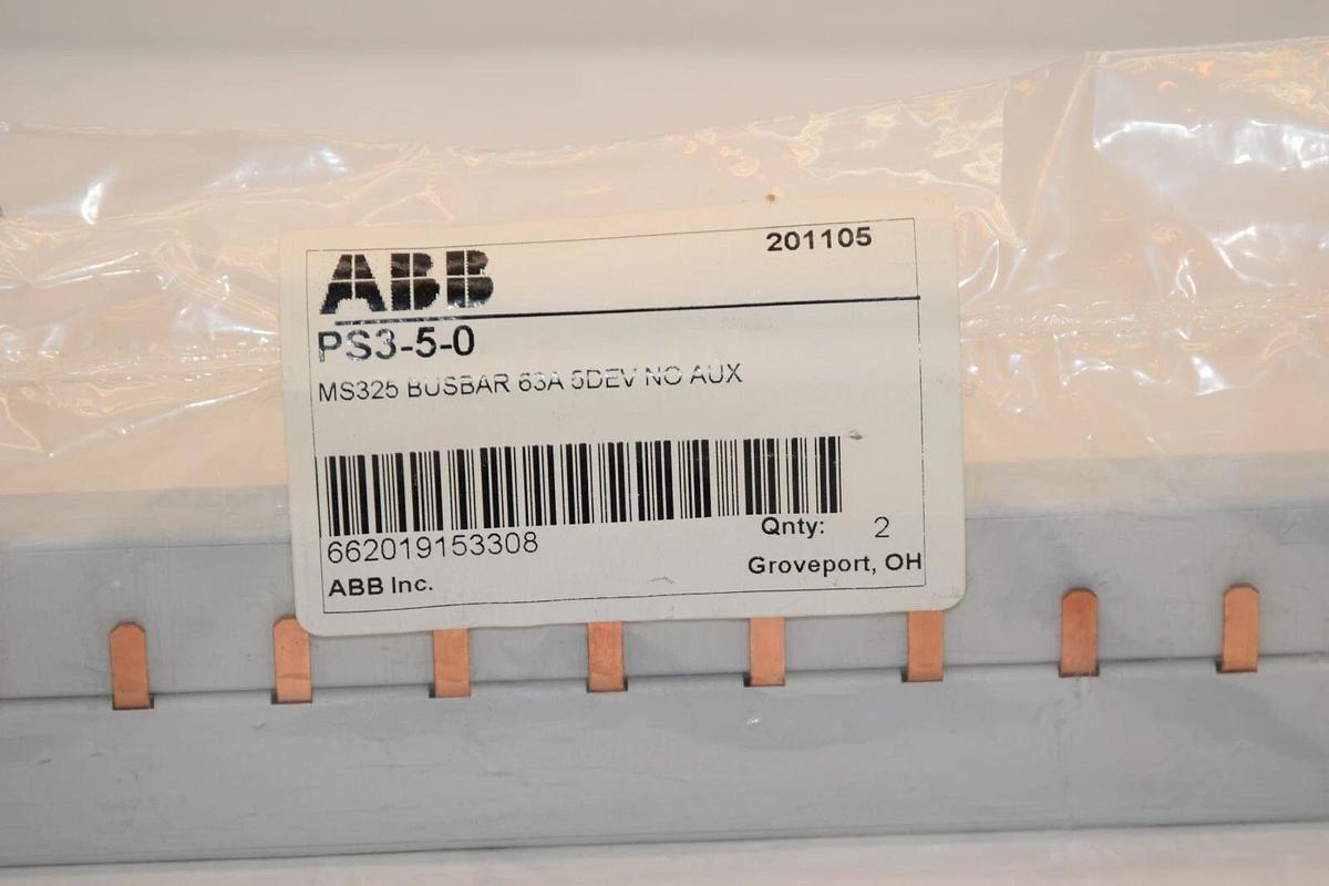 (NEW - Lot of 2) ABB PS3-5-0 PS350 M325 63A Busbar