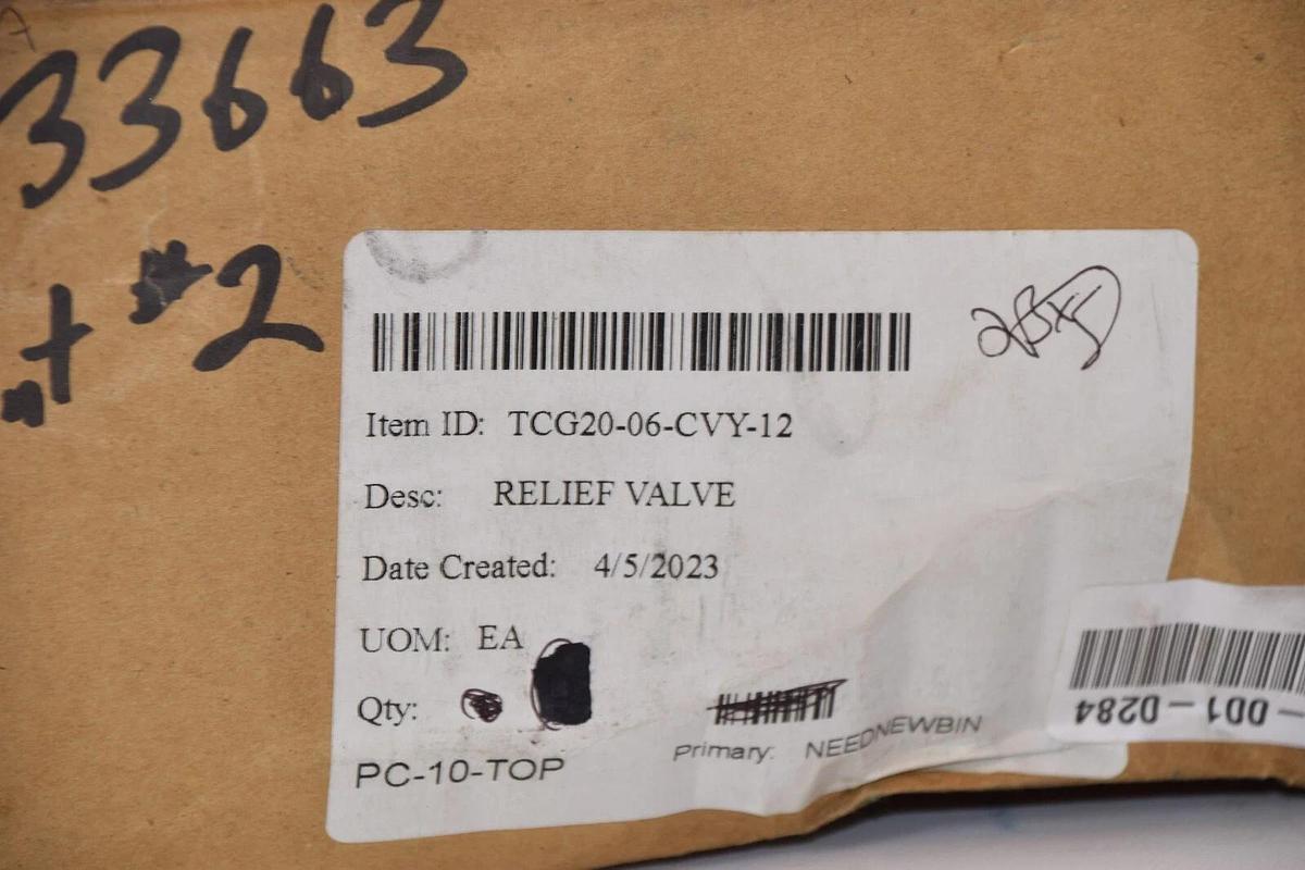 TOKYO KEIKI Tokimec TCG20-06-CVY-12 Relief Valve 3.5-14 MPa (NEW)