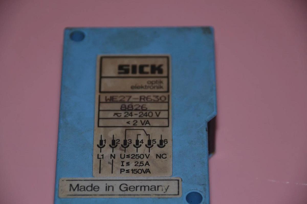 Used SICK PHOTOELECTRIC SENSOR WE27-R630 8826 WE27R630 24-240V