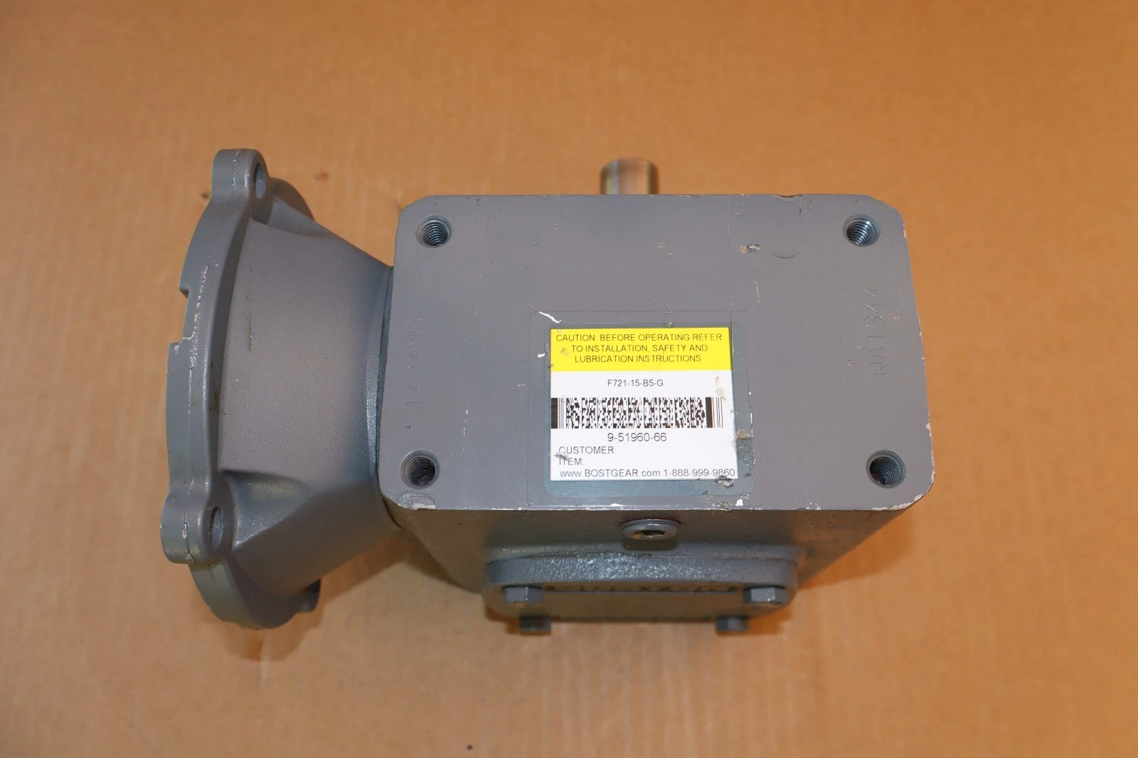 Boston Gear Box Speed Reducer F721-15-B5-G F72115B5G Ratio 15 1.4hp R *Reburb*
